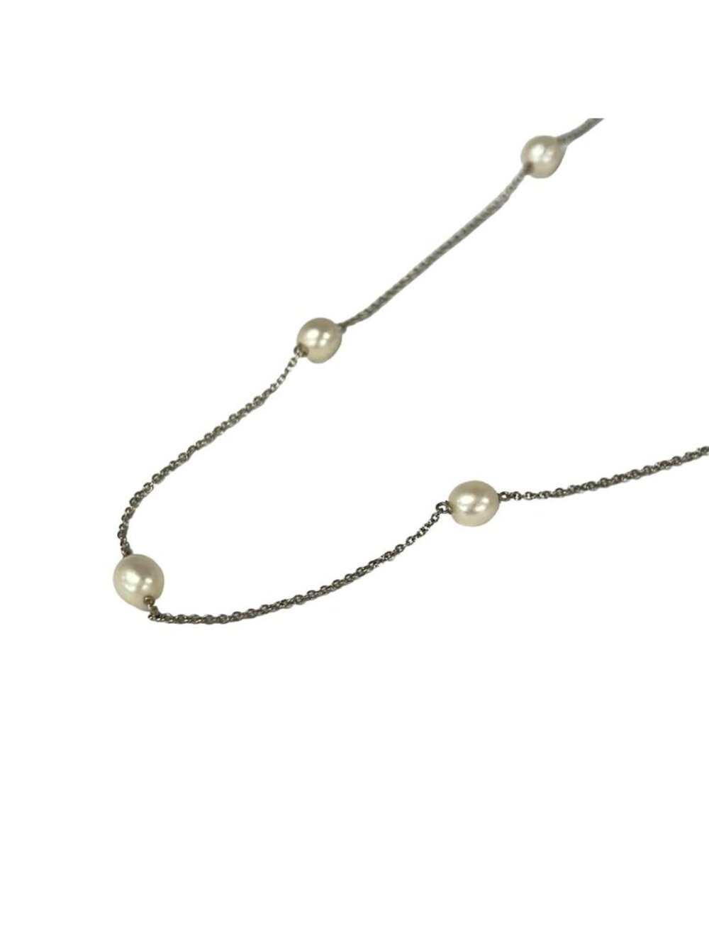 Tiffany & Co Necklace by the Yard Silver Ivory Pearl